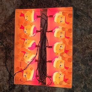 Vintage | Santa Bear Blow Mold String Lights